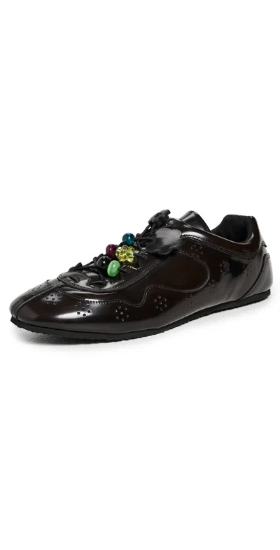 Cecilie Bahnsen Blaise Leather Sneakers Brown