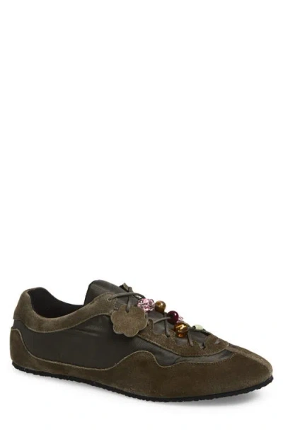Cecilie Bahnsen Blaise Suede Technical Sneakers In Multi