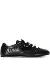 Cecilie Bahnsen Blaise Sneaker Metallic Leather In Black