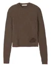 Cecilie Bahnsen Blas Nordic Rib Pullover In Brown