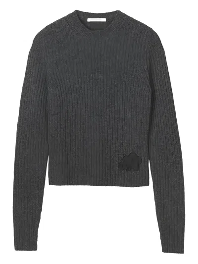 Cecilie Bahnsen Blas Nordic Rib Sweater In Gray