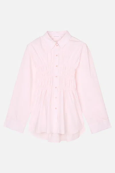 Cecilie Bahnsen Blush Pink Gathered Shirt