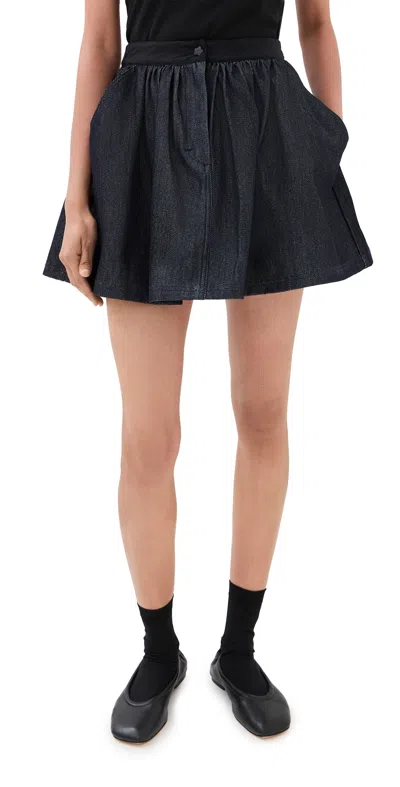 Cecilie Bahnsen Bobbi Denim Skirt Indigo/black