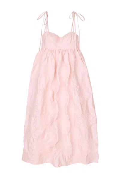 Cecilie Bahnsen Borus Jacquard Alena Dress In Pink