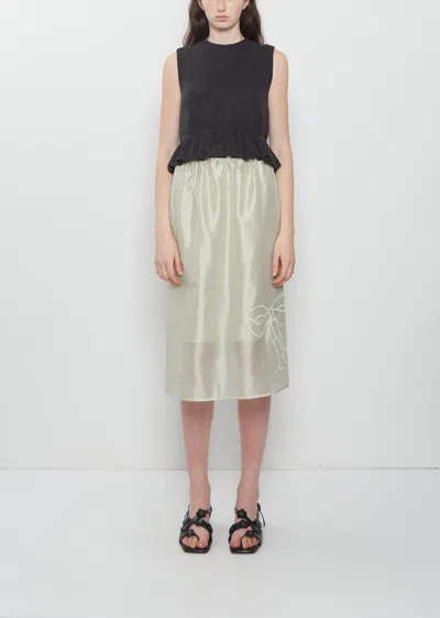 Cecilie Bahnsen Bria Hybrid Organza Skirt In Multi