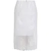 Cecilie Bahnsen Bria Liquid Myrtia Sheer Midi Skirt In White
