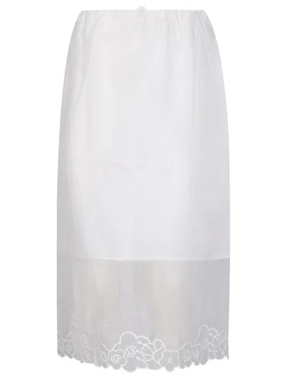 Cecilie Bahnsen Bria Liquid Myrtia Skirt In White