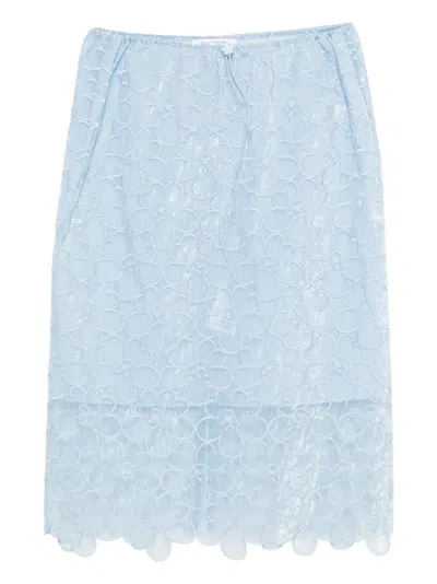 Cecilie Bahnsen Bria Midi Skirt In Blue