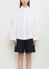 Cecilie Bahnsen White Poplin Oversize Bridget Shirt In White