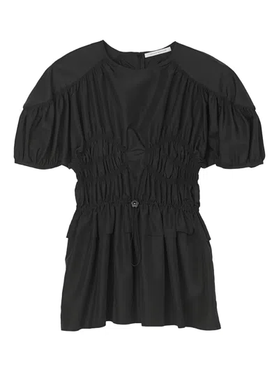 Cecilie Bahnsen Brooklyn Puff-sleeve Top In Blue
