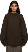 Cecilie Bahnsen Long Sleeve Sweater In Brown