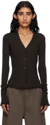 Cecilie Bahnsen Long-sleeved Cardigan In Brown