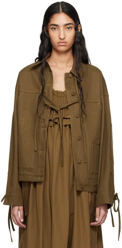 Cecilie Bahnsen Olga Jacket In Brown