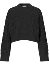 Cecilie Bahnsen Cable-knit Jumper In Grey