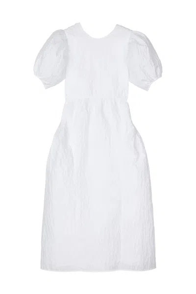 Cecilie Bahnsen Catrine Dress Margueritte Cloqué In White