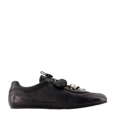 Cecilie Bahnsen Cbblaise Embellished Low-top Sneakers In Black