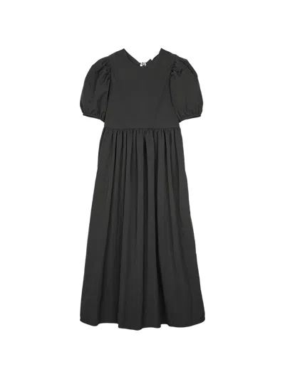 Cecilie Bahnsen Cbbodil Puffed Midi Dress In Black