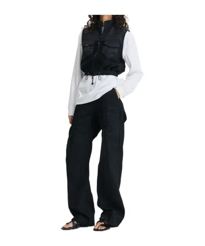 Cecilie Bahnsen Windflower-embroidered Fleece Vest In Black