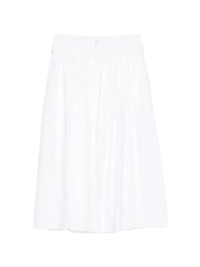 Cecilie Bahnsen Broderie Anglaise Midi Skirt With Gathered Waistband In White
