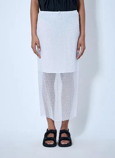 Cecilie Bahnsen Cbdonna Skirt Windflower Emb In White