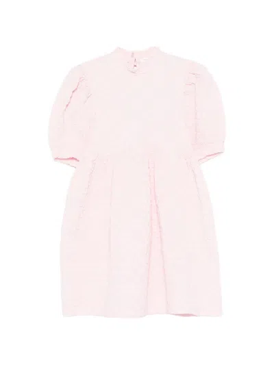 Cecilie Bahnsen Cbdumas Puffed-sleeve Mini Dress In Pink