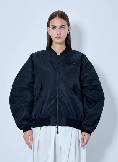 Cecilie Bahnsen Cbfeilan Technical Nylon Bomber Jacket In Blue