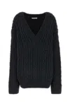 Cecilie Bahnsen "alia" Cable Knit Sweater In Grey
