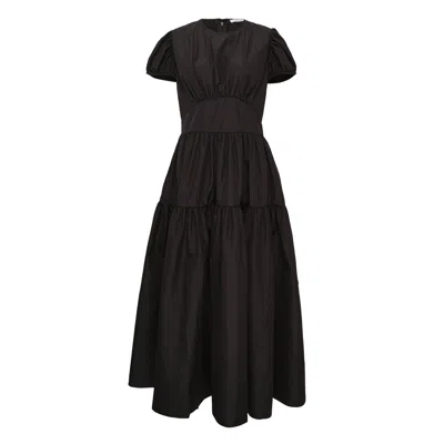 Cecilie Bahnsen Cilia Dress Recycled Faille In Black