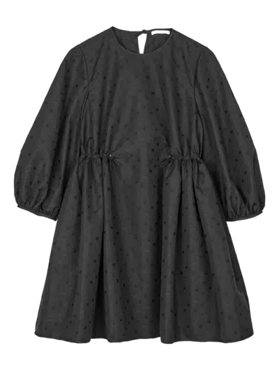 Cecilie Bahnsen Clo Drawstrings Mini Dress In Black