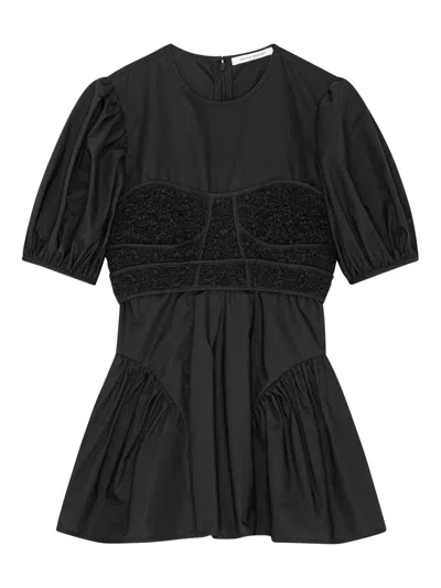 Cecilie Bahnsen Conner Cotton Top In Black