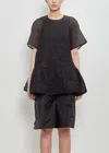 Cecilie Bahnsen Cotton Blend Susi Top In Black