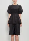 Cecilie Bahnsen Cotton Conner Top In Black