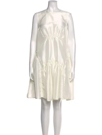 Pre-owned Cecilie Bahnsen Crew Neck Knee-length Dress In Neutral