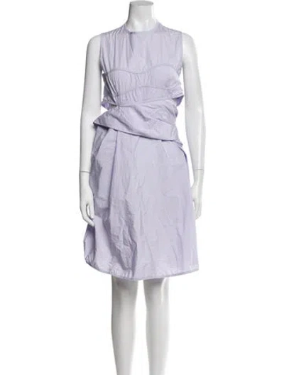 Pre-owned Cecilie Bahnsen Crew Neck Knee-length Dress In Purple
