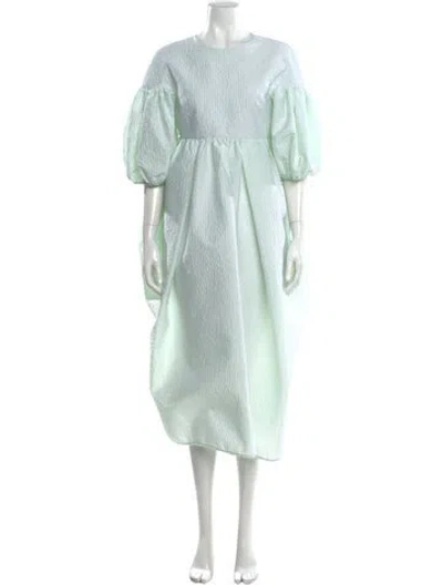 Pre-owned Cecilie Bahnsen Crew Neck Midi Length Dress In Multi