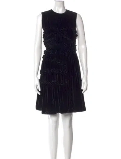 Pre-owned Cecilie Bahnsen Crew Neck Mini Dress In Black