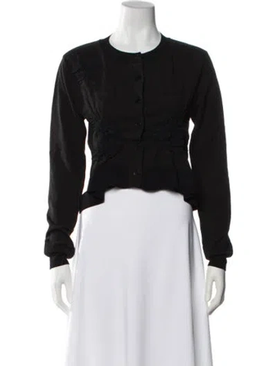 Pre-owned Cecilie Bahnsen Crew Neck Sweater In Black