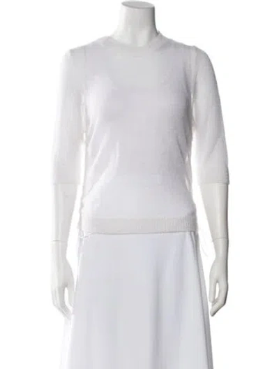 Pre-owned Cecilie Bahnsen Crew Neck Sweater In White