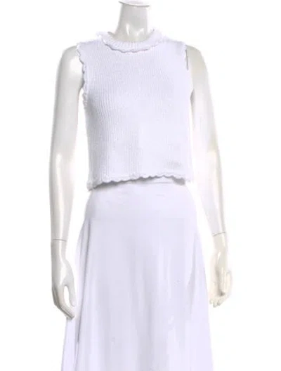 Pre-owned Cecilie Bahnsen Crew Neck Sweater In White