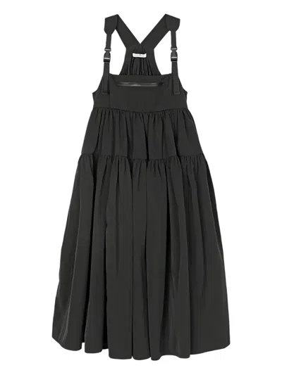 Cecilie Bahnsen Cross-back Tiered Dress In Black