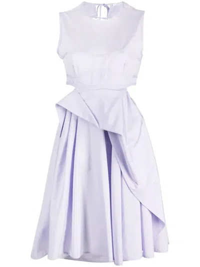 Cecilie Bahnsen Seero Cutout Cotton Minidress In White