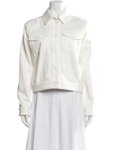 Pre-owned Cecilie Bahnsen Denim Jacket In White