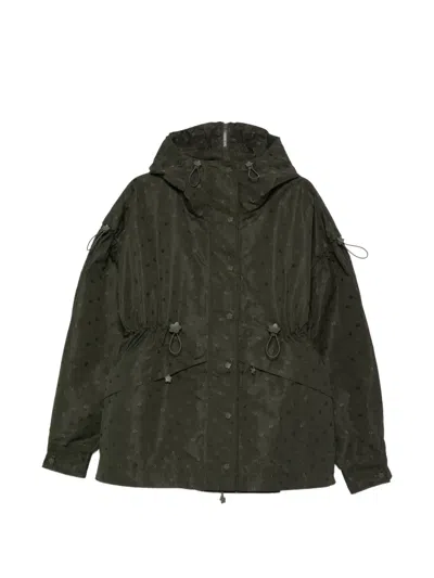 Cecilie Bahnsen Drawstring Floral Jacket In Green