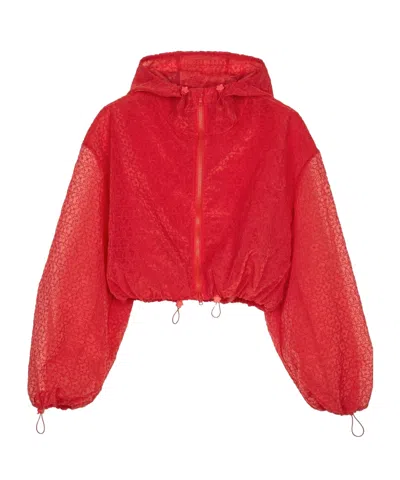 Cecilie Bahnsen Drawstring Jacket In Red