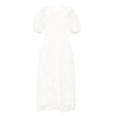 Cecilie Bahnsen Lola Organza Dress In White