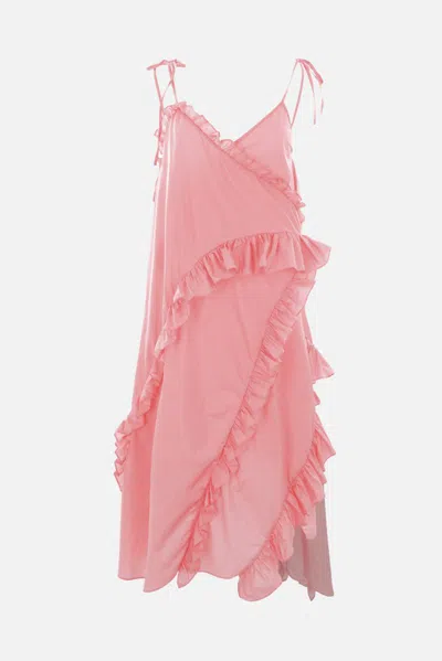 Cecilie Bahnsen Amilia Dress Shiki Light Taffeta Sorbet In Rose