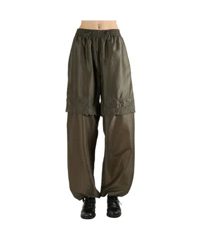 Cecilie Bahnsen Elastic Waist Casual Pants In Green