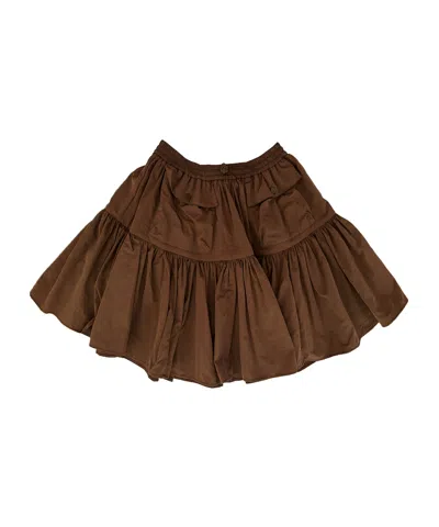 Cecilie Bahnsen Elastic Waist Skirt In Brown