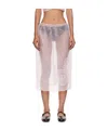 Cecilie Bahnsen Elastic Waist Skirt In Pink