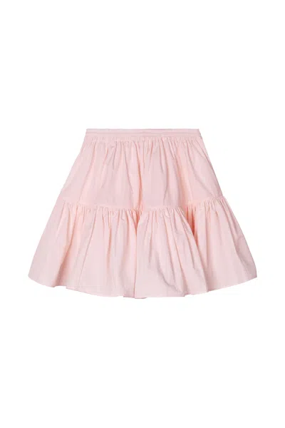 Cecilie Bahnsen Elastic Waist Tiered Skirt In Pink